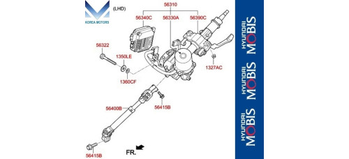 mobis steering column shaft hyundai i40 2011-19